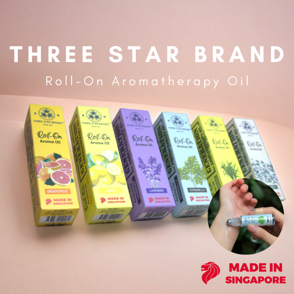 Three Star Brand Roll-On Aromatherapy Oil / Minyak Angin