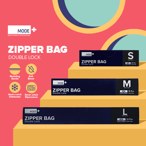 MODE+ Zipper bag Ziplock Bag Double lock HEAVY DUTY | Shopee Singapore