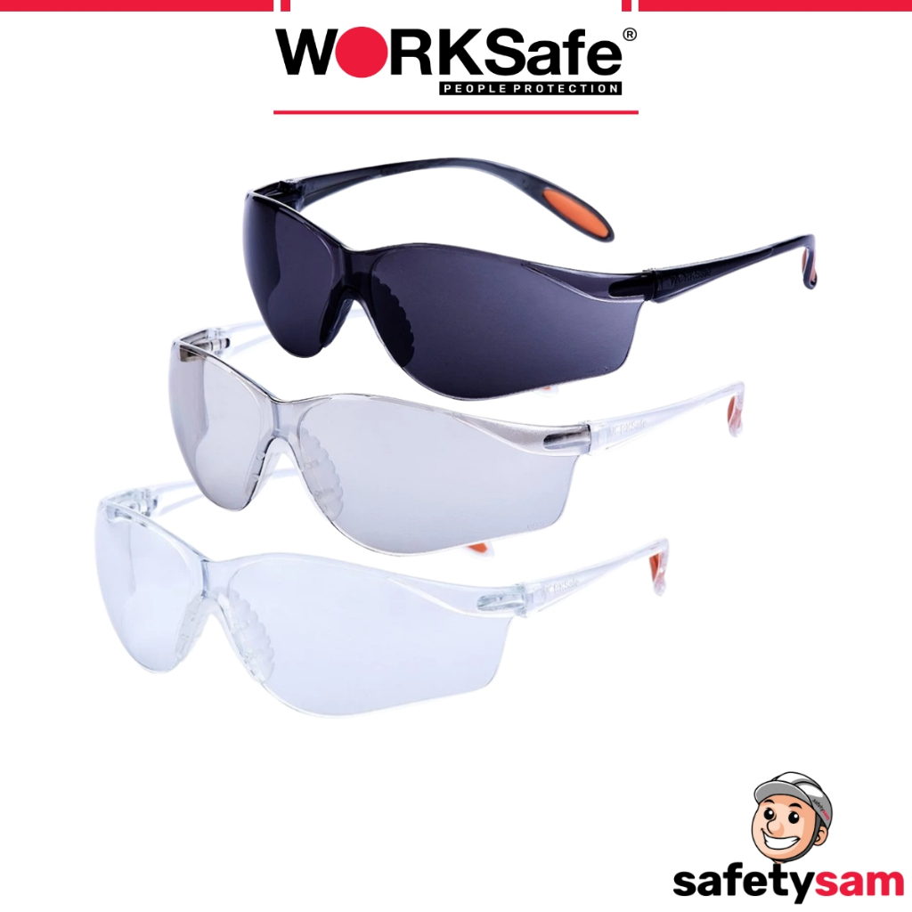 WORKSafe Firefly E62201 Safety Eyewear, Clear Lens, Anti-Slip Temples ...