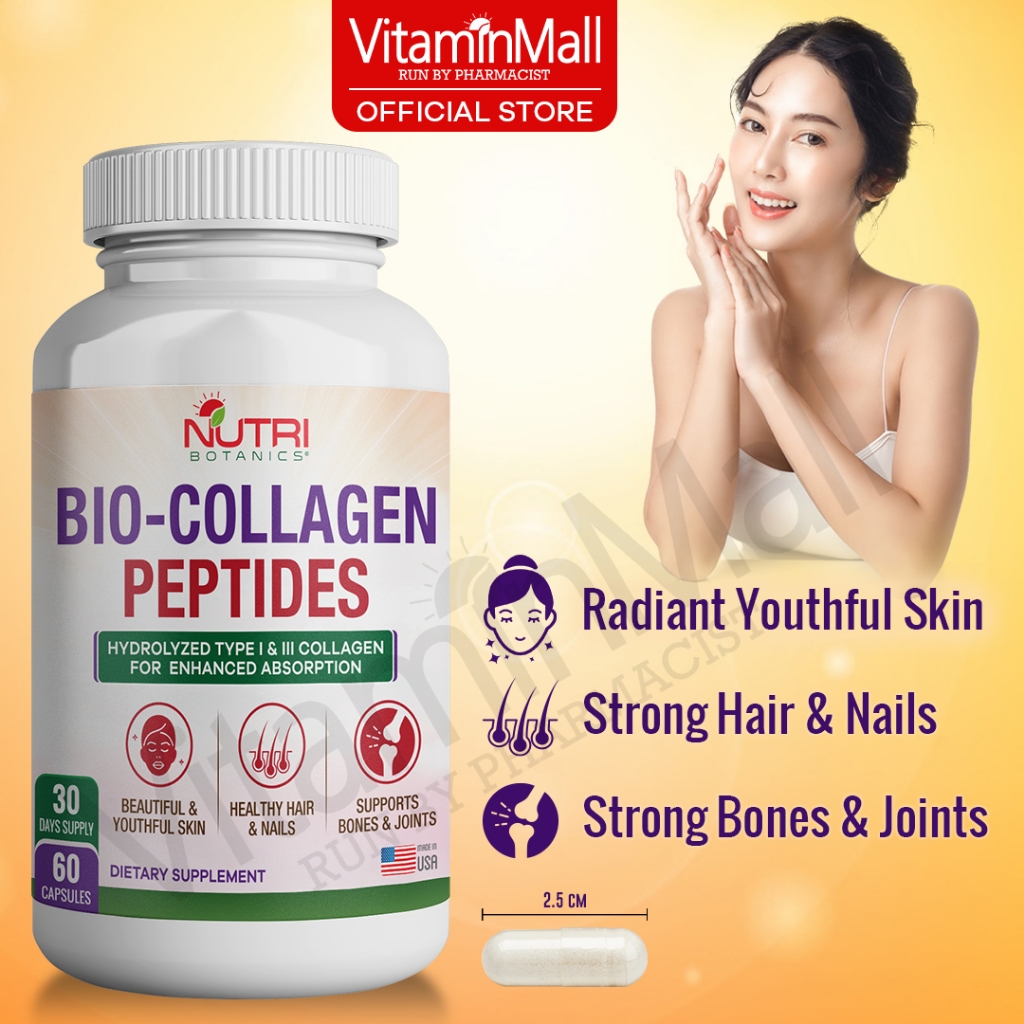 Nutri Botanics Hydrolyzed Collagen Capsule - Collagen Supplement ...