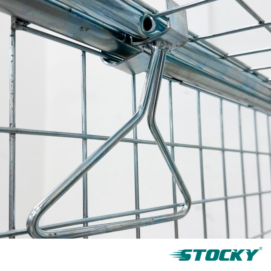 STOCKY A-frame Roll Container 5-Way Full Security with Mid Shelf and ...