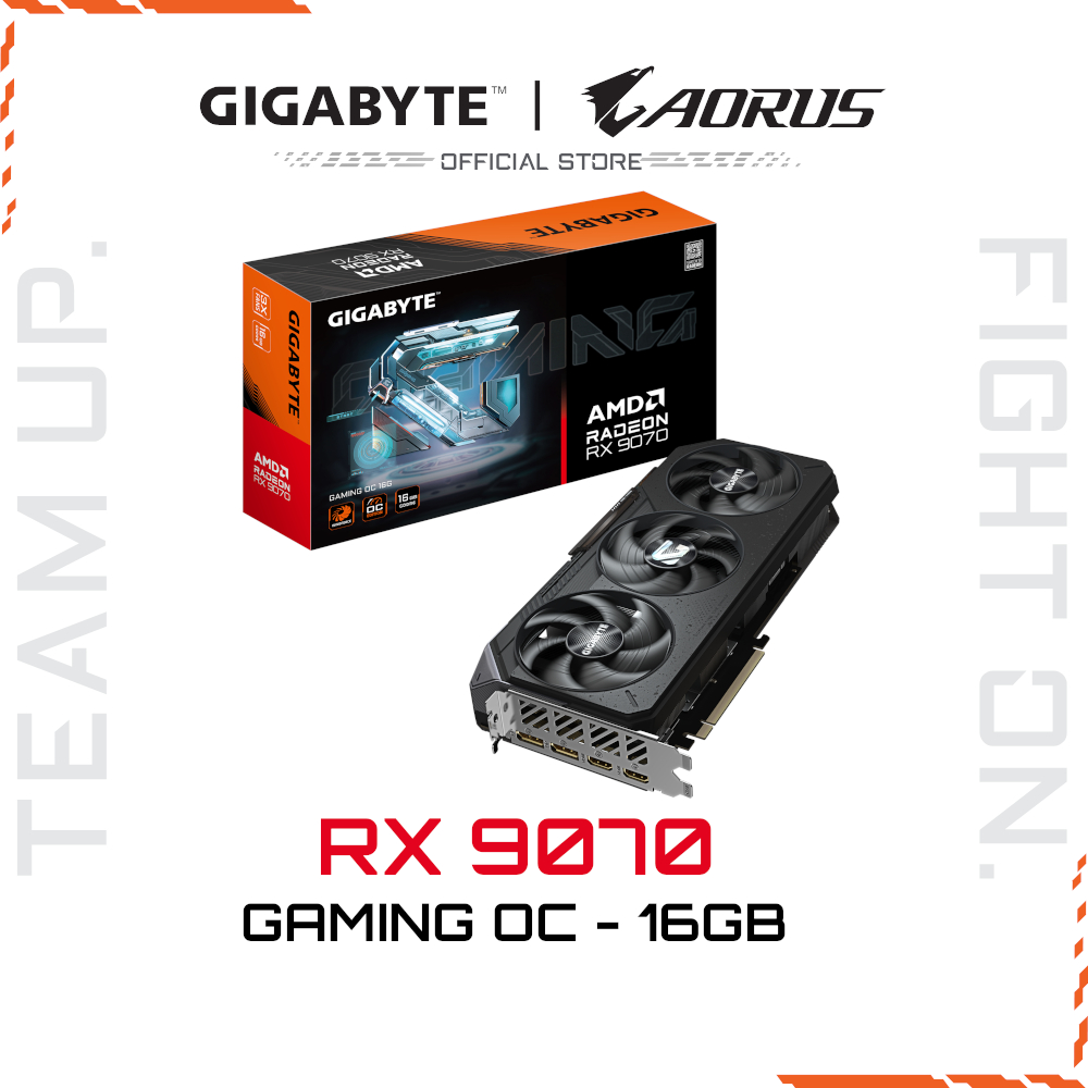 GIGABYTE Radeon™ RX 9070 GAMING OC 16G - AMD RADEON GAMING GRAPHICS ...