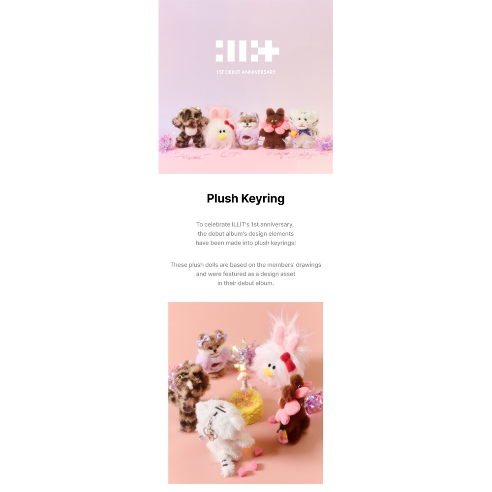 ILLIT - 1st Debut Anniversary Plush Keyring | Shopee Singapore