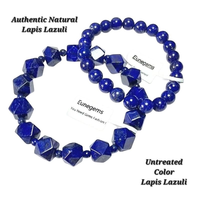 Eunegems Lapis Lazuli Bracelet Authentic Natural Color | Shopee