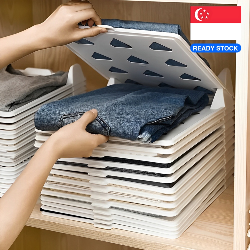 Clothes Shirt Organizer Tray | T-Shirt Clothing Folding Storage ...