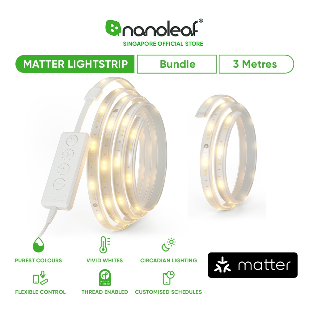 Nanoleaf Essentials Matter Lightstrips Smarter + Expansion Kit ( 3 ...
