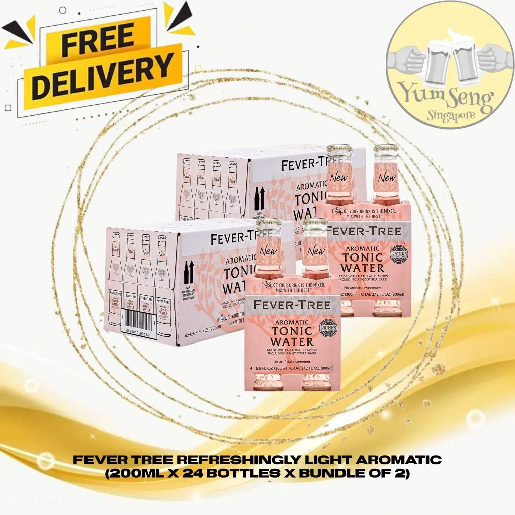 Fever Tree Refreshingly Light Aromatic Tonic Water - 200ml x 24 bottles ...