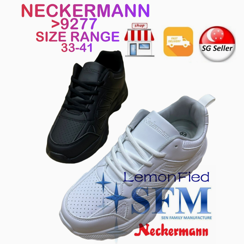 Neckermann 9277 Size 33 - 41 Lace School Shoes Black White SG RETAILER ...