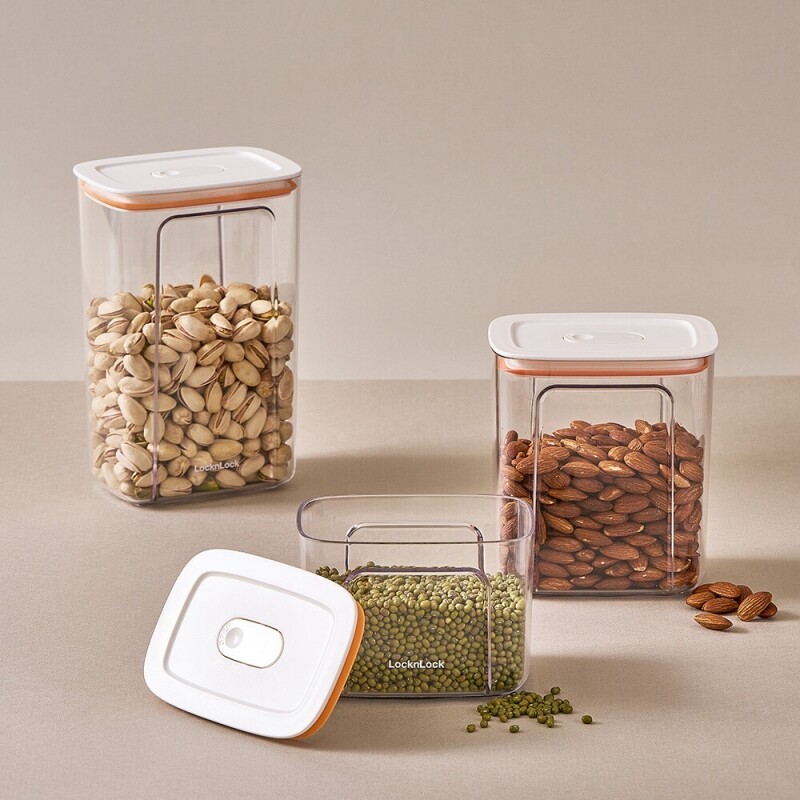 LocknLock Easy Grip Storage Container 600ml 1L 1.5L Food Whole Grain ...