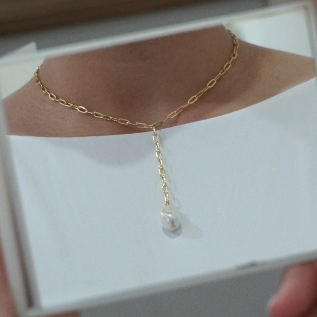 Darcie Drape Necklace | Mother's Day Gift (16K gold-plated) | Shopee ...