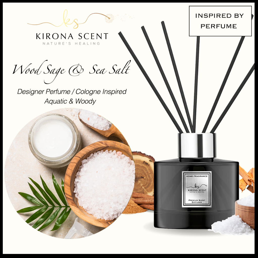 Wood Sage & Sea Salt Reed Diffuser. 110ML. Designer's Perfume Inspired ...