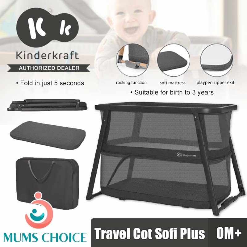 Travel Baby Bed Kinderkraft Sofi Portable Travel Crib For Baby