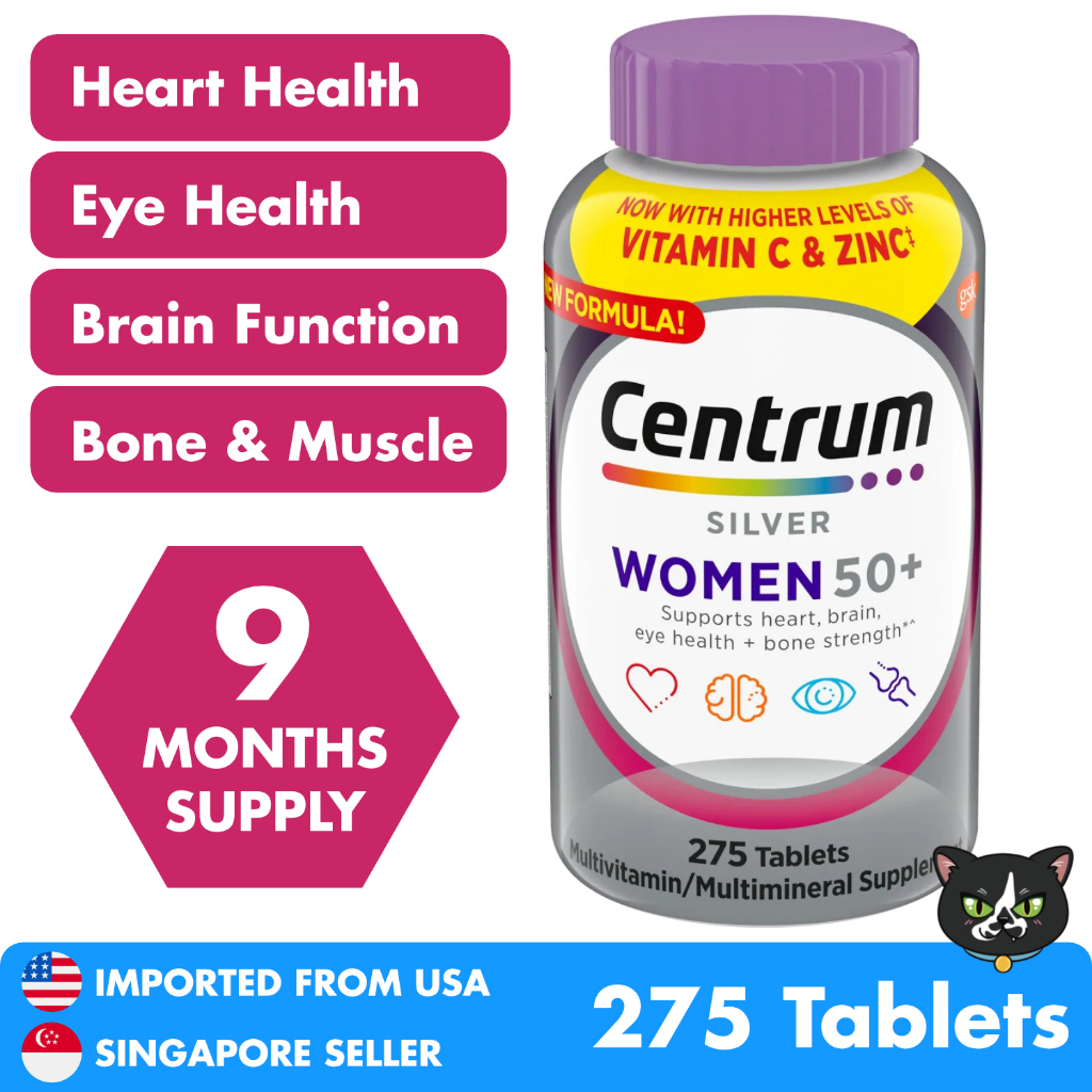 Centrum Silver Women 50+ Immune Support Multivitamin, 275 Tablets (Exp ...