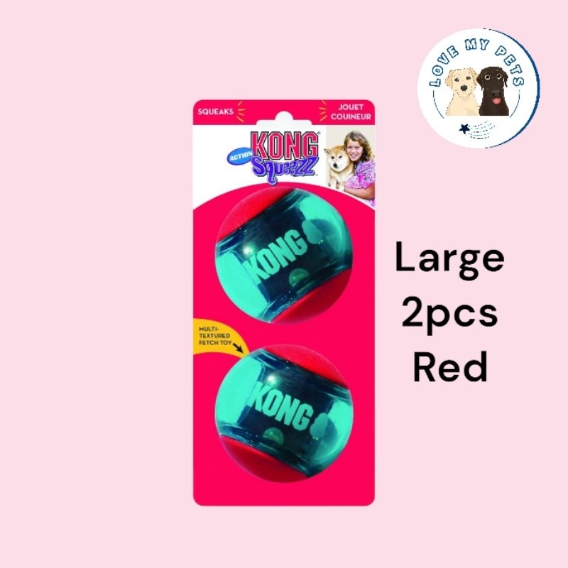 KONG Squeezz Action Ball Dog Toy Small Medium Large Shopee Singapore