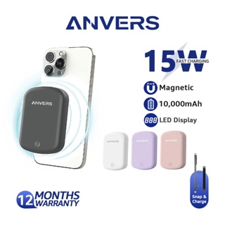 Anvers Power Bank Wireless Magnetic Fast Charging Portable Charger Battery for iPhone 15/14/13/12
