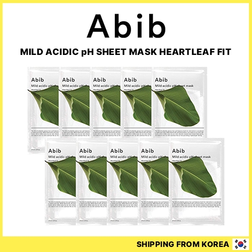 Abib Mild Acidic pH Sheet Mask Heartleaf Fit 30ml X 10pcs main image 1