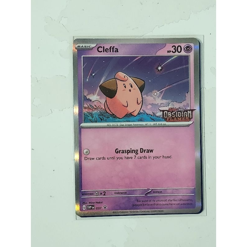 Pokemon svp037 cleffa pre release promo card | Shopee Singapore