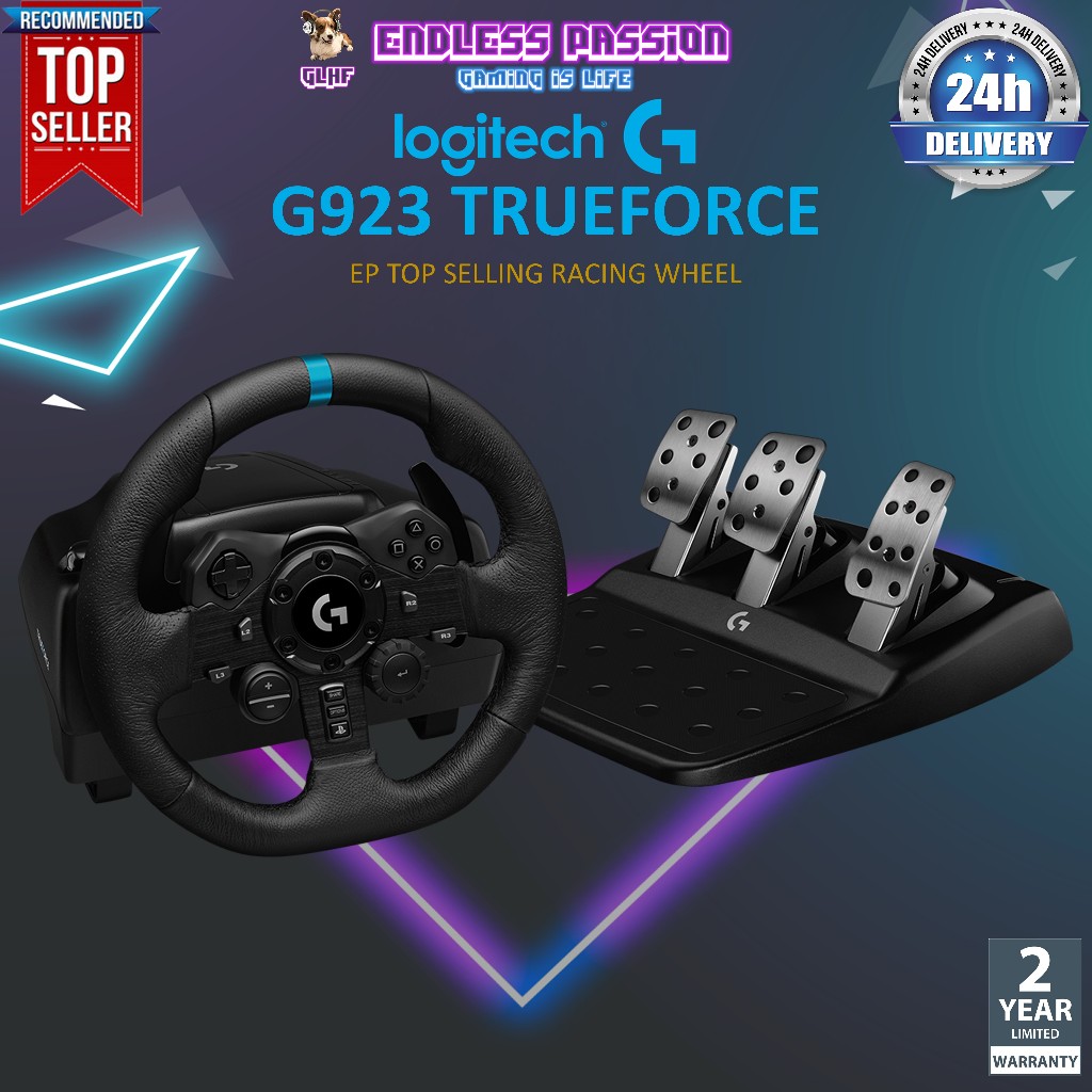 Logitech G923 Racing Wheel and Pedals for Playstation and PC, TRUEFORCE  1000 Hz Force Feedback | Shopee Singapore