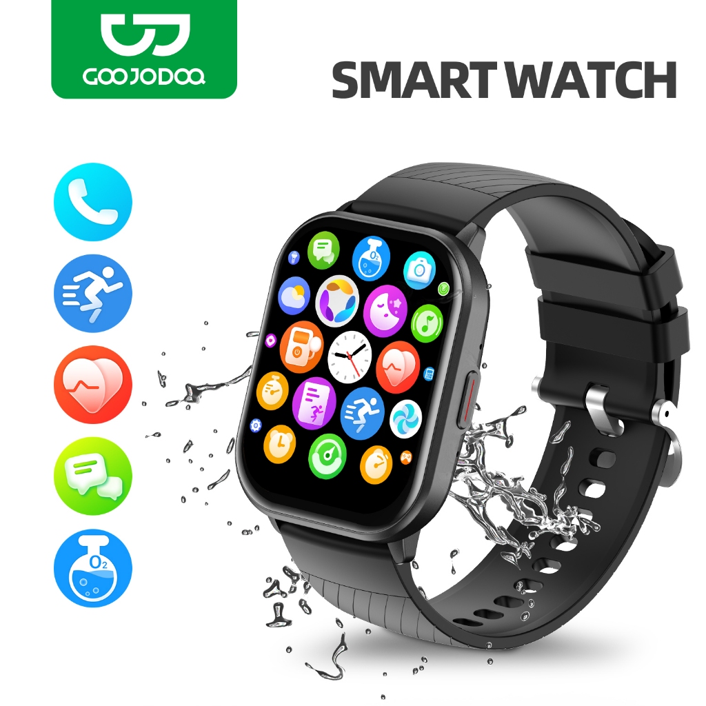 Goojodoq Smart Watch Full Touch IP68 Water Resistance Men s And Women s Fitness Tracker Bluetooth Call Sports Watch Shopee Singapore
