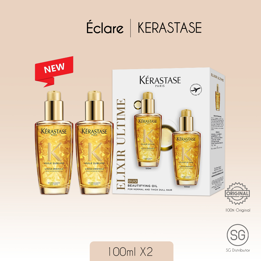 Kerastase Elixir Ultime L'Huile Original Hair Oil Duo Set - 2x100ml ...