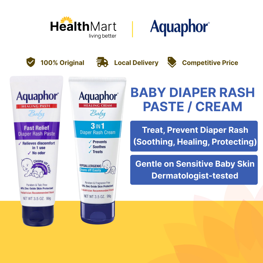 [SG] Aquaphor Baby Diaper Rash Paste/Cream 99g | 3-in-1 Soothing Relief ...