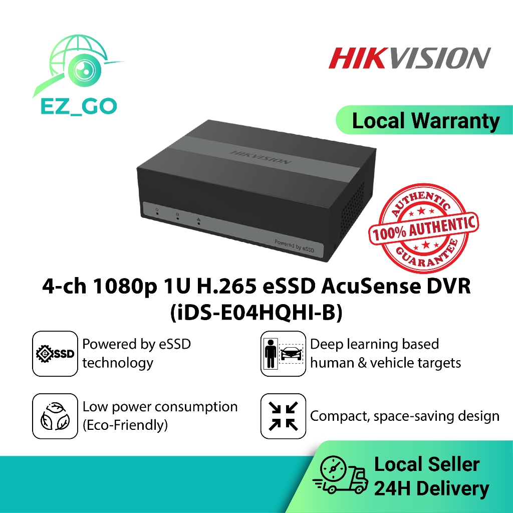 [Authentic] Hikvision EDVR 4ch IDS-E04HQHI-B/ 8ch IDS-E08HQHI-B CCTV ...