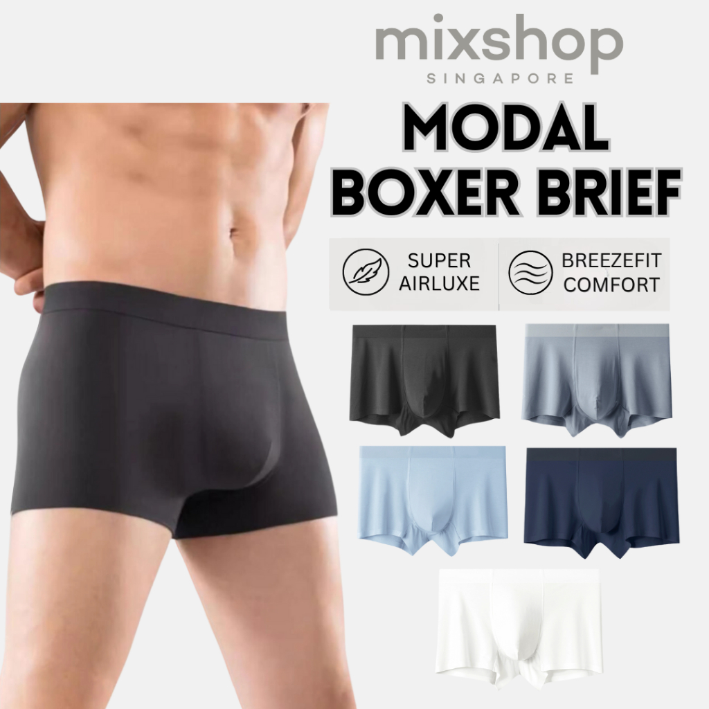 mixshop Men Modal Boxer/Brief/Underwear/Trunks, Breathable, BreezeFit ...