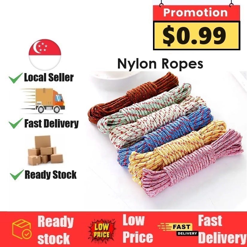 Nylon rope strong ropes clothsline camping rope - random Colour ...