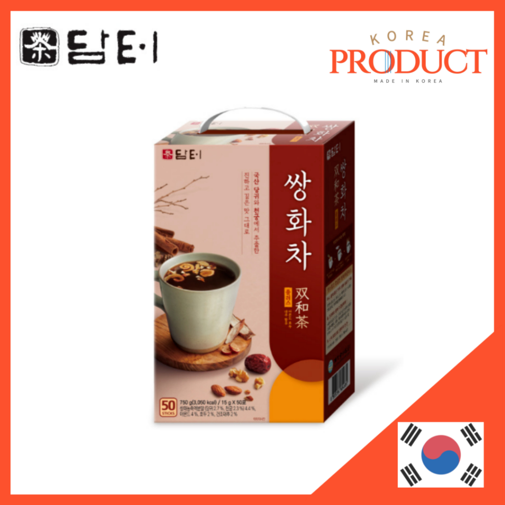 DAMTUH Ssanghwa Powdered Tea 15g x 50 sticks Korean Traditional Tea ...