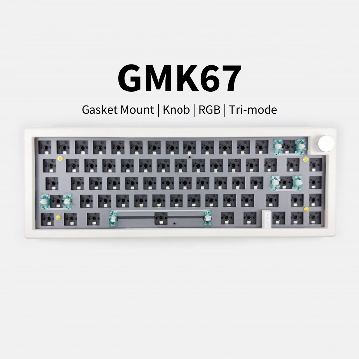 ZUOYA GMK67 65% Custom Mechanical Keyboard Bluetooth 2.4G Volume Knob ...