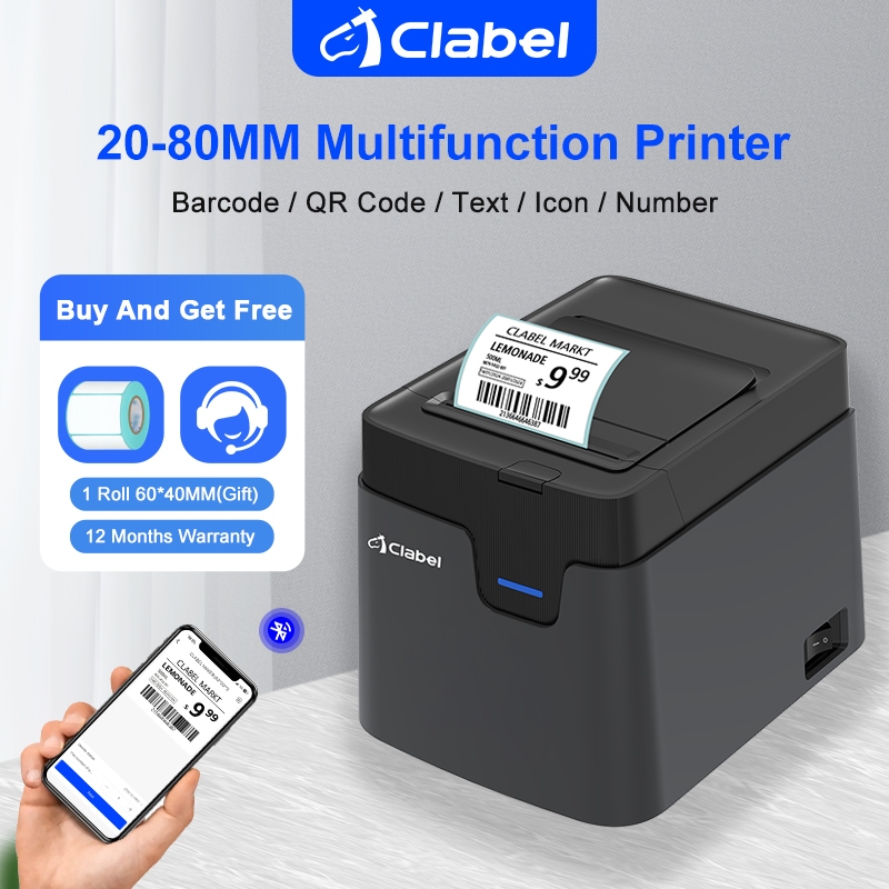 CLABEL Desktop Bluetooth Label Printer: CT321D Label Maker Machine With