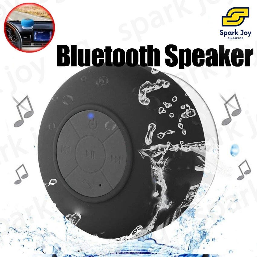 【SG】Waterproof Wireless Bluetooth Handsfree Mic Car Bathroom Shower ...