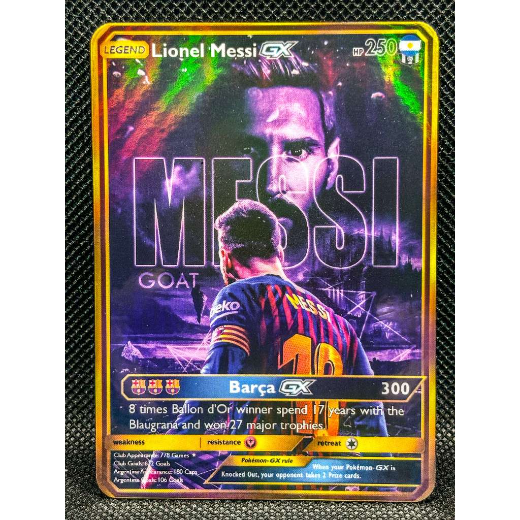 Messi Argentina Card Lionel Messi Pokmon Card Argentina Inter Miami |  Soccer Trading Card Ungraded Near Mint Barcellona Inter