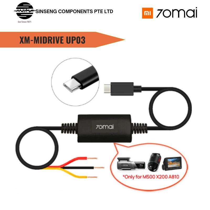 Kit Hardwire Type-C 70mai Midrive UP03 – Alimentation Pour Dashcam M500 | Enregistrement Parking, Coupure Automatique 11,4V, Câble 3 M - 6
