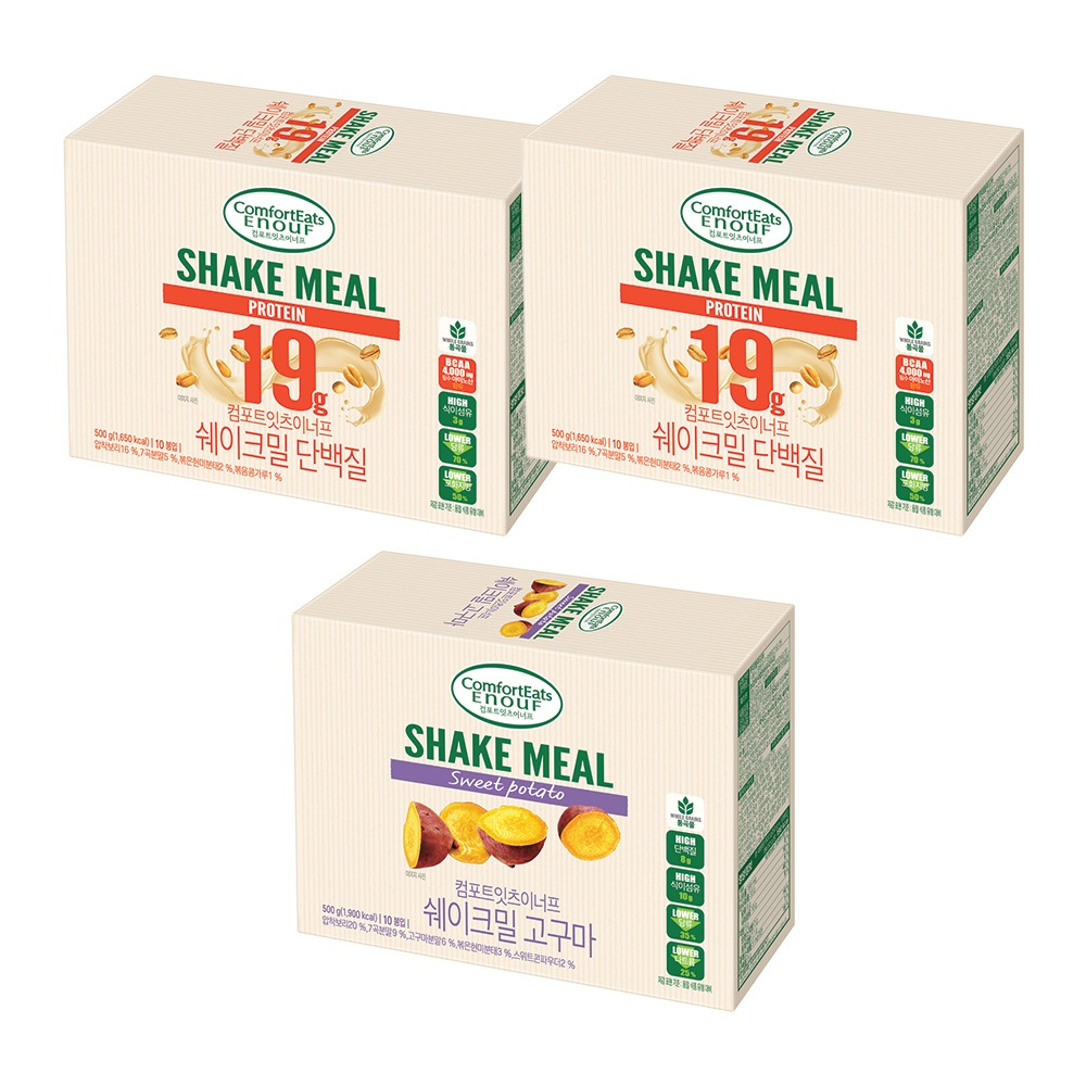 Lotte Wellfood Comport Eats Enouf Shake Meal Pretein 500g x 2 packs ...
