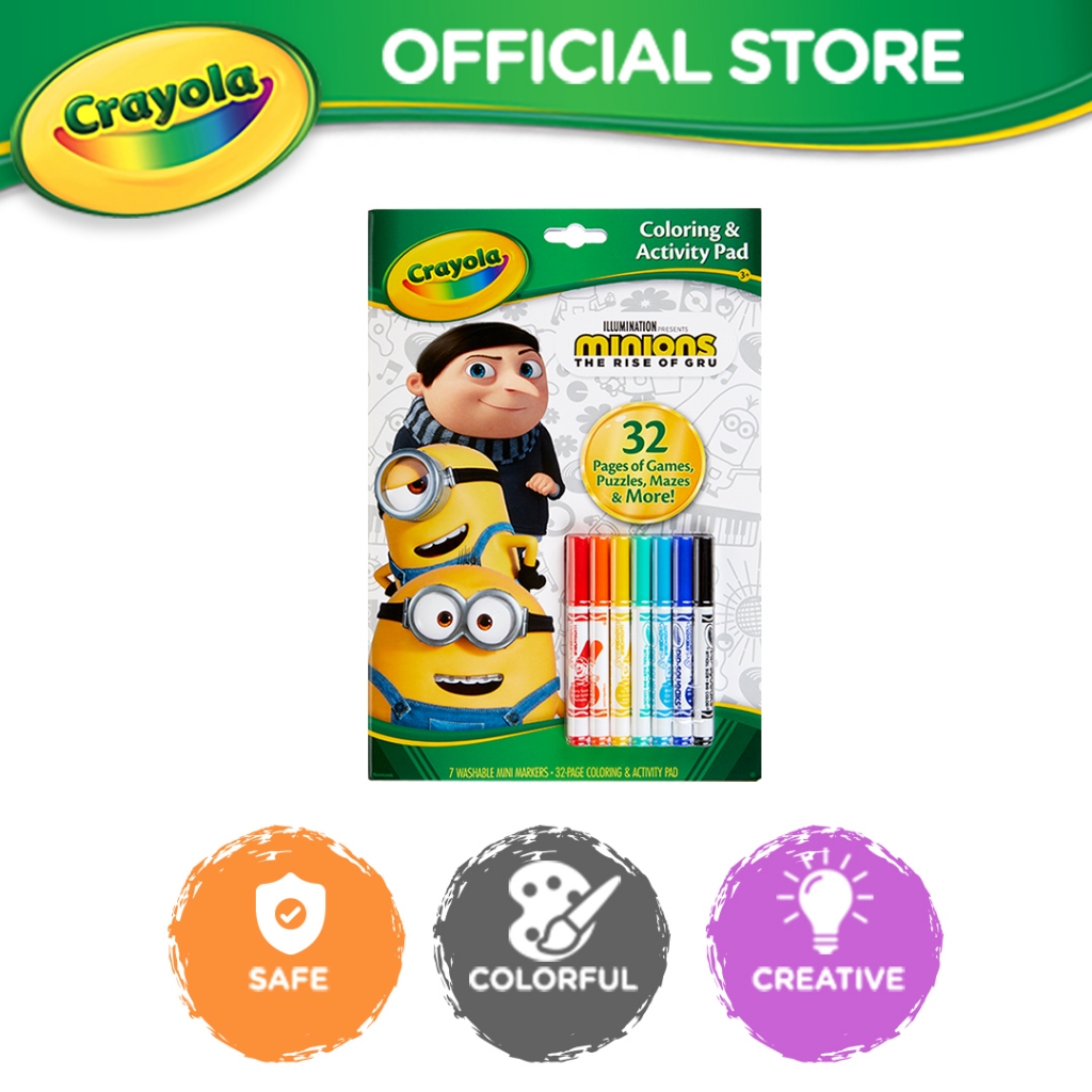 Crayola Coloring and Activity Pad Minions The Rise of Gru Colouring ...