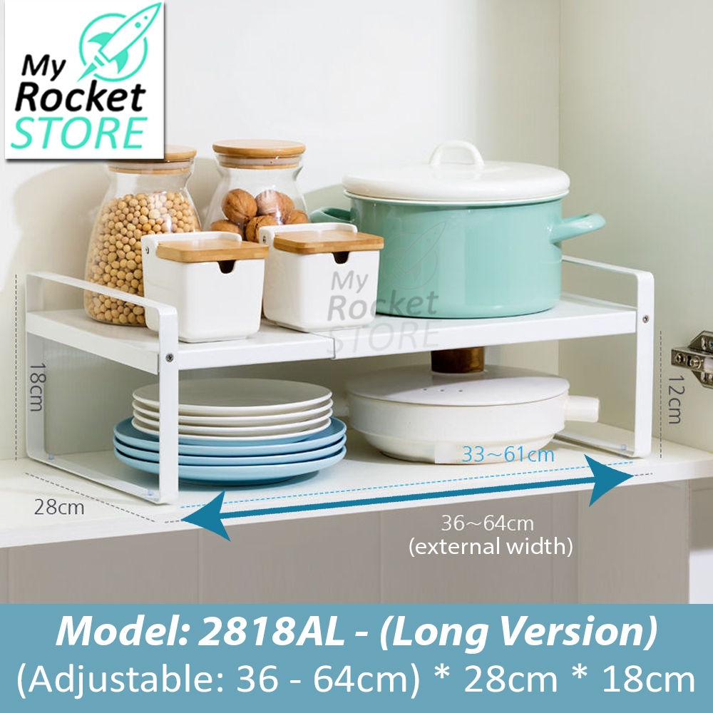 Adjustable Kitchen Cabinet Divider Rack Stand | Organiser Extendable ...