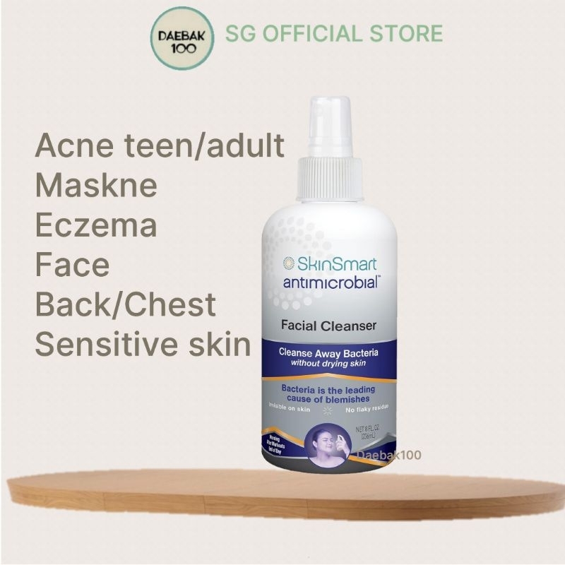 SkinSmart Antimicrobial Spray for Eczema, Acne, Bacteria, Backne, Rash