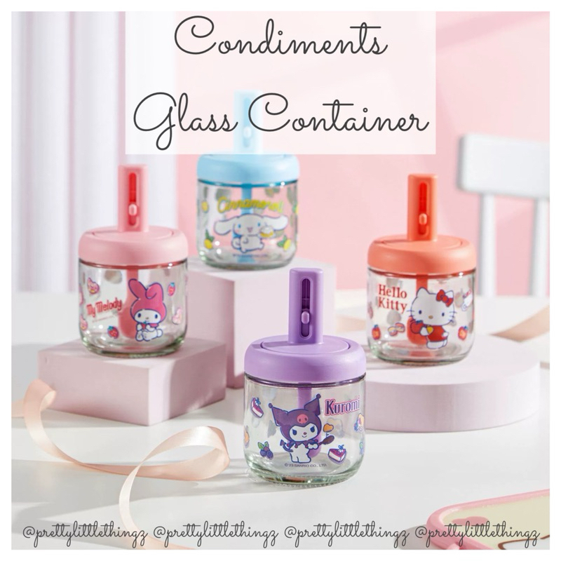 * SG READY STOCK * Sanrio Condiments Glass Container (Kuromi ...