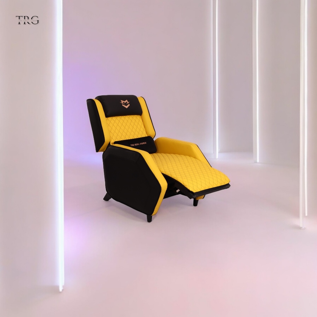 The Real Gamer Wyatt Gaming Sofa Chair Recliner Sofa Chair in Yellow