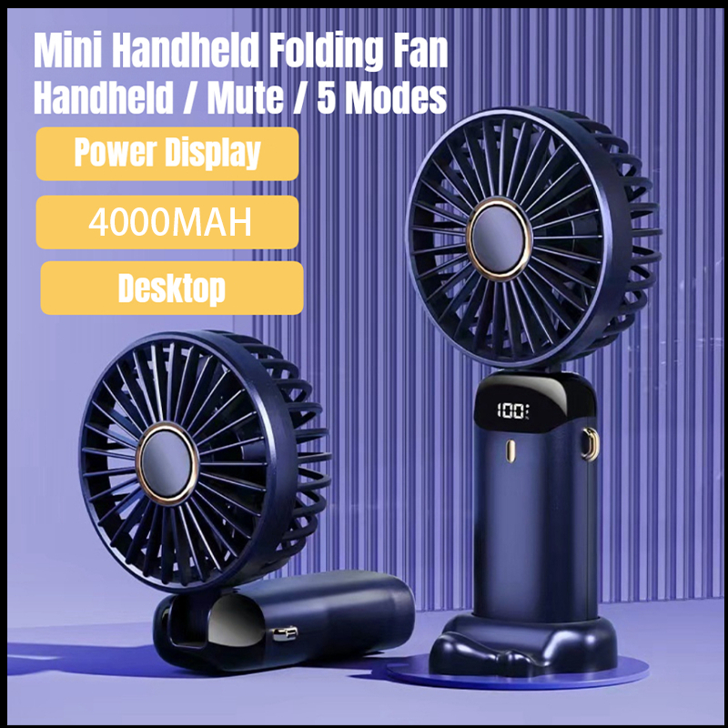 SG 5 Modes handheld fan mini portable foldable small fan digital ...