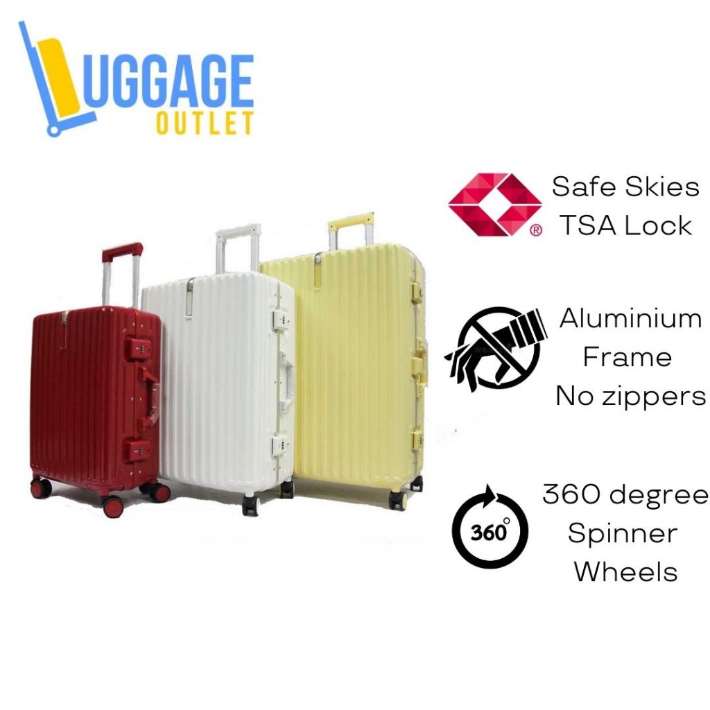 Contemporary Polycarbonate Aluminium Frame Luggage with 8 Spinner ...