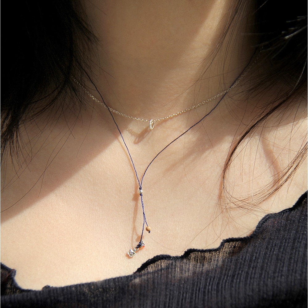 [CCNMADE] Handmade Thread Wish Women Necklace / Plumeria Flower ...