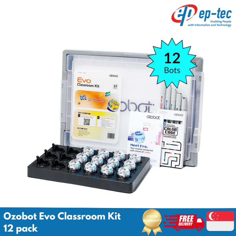 Ozobot Evo Classroom Coding Robot Kit-12 Pack STEM ducational Toys for ...