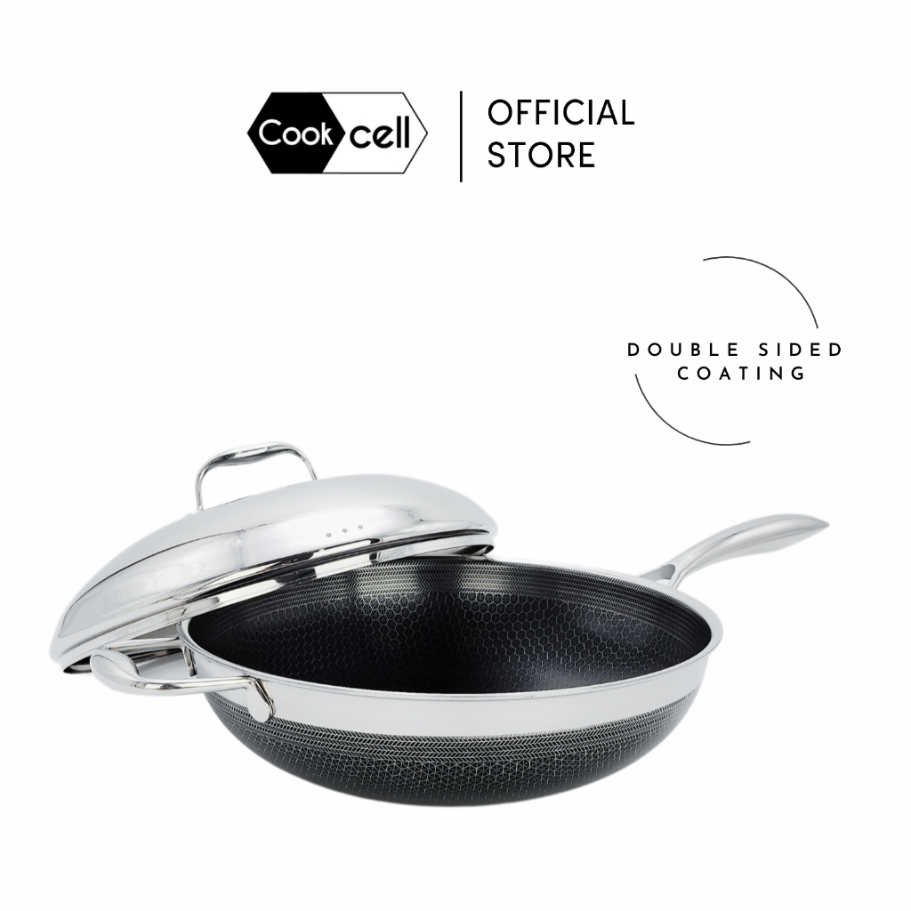 Cookcell Blackcube Hybrid Wokpan - 28cm / 30cm │ Double Sided Non-Stick ...