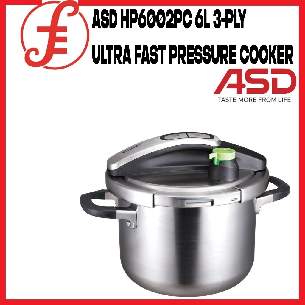 ASD HP6002PC 6L 3 PLY ULTRA FAST PRESSURE COOKER Shopee Singapore