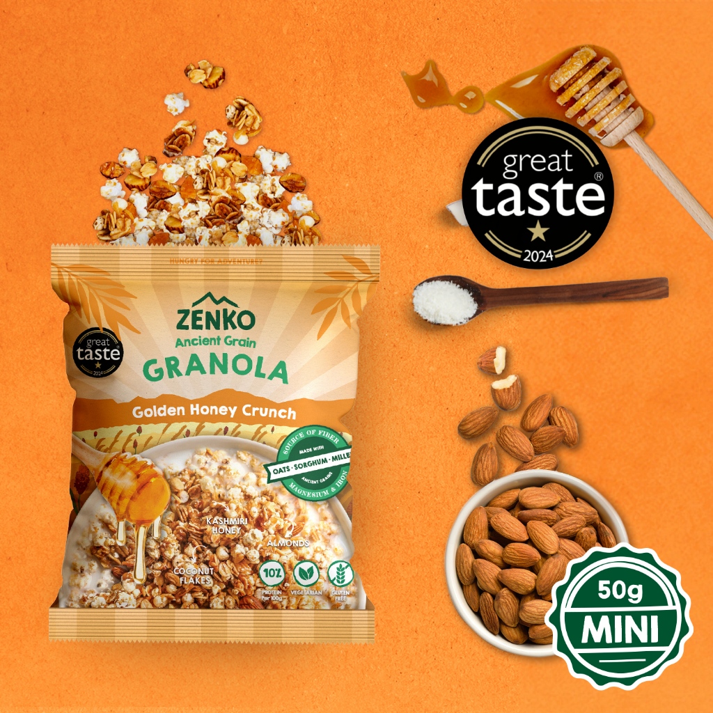 [New] ZENKO - Ancient Grain Granola - Golden Honey Crunch - (Mini pack ...