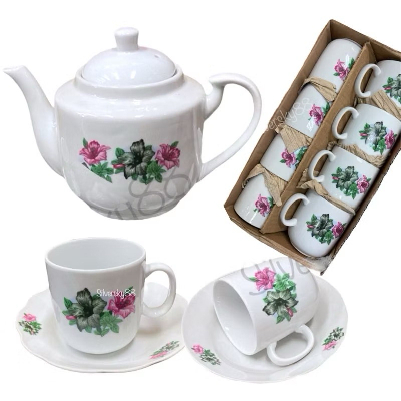 Bunga kangkung Vintage cup traditional design kangkong porcelain tea ...