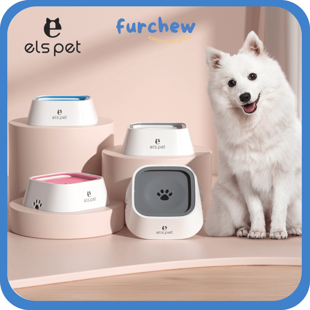 SG Elspet Anti Splash Pet Water Bowl for Dogs Cats Floating No Spill Slow Water Bowl Feeder Shopee Singapore