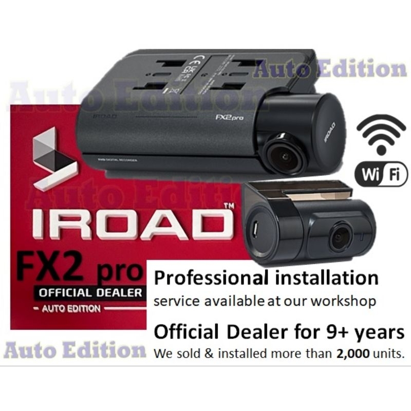 IROAD FX2 Pro - New!! - Front & Rear dash cam car camera - WiFi - Iroad ...
